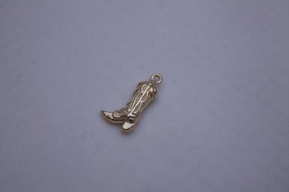 Classic Gold Cowboy Boot Charm