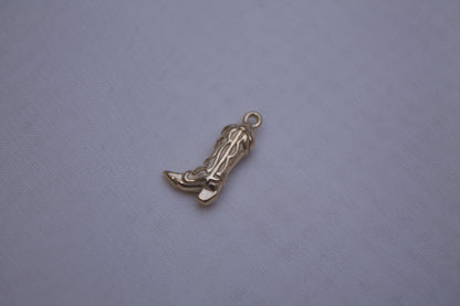 Classic Gold Cowboy Boot Charm