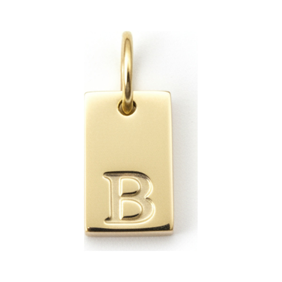 Square Initial Charm — Gold / B