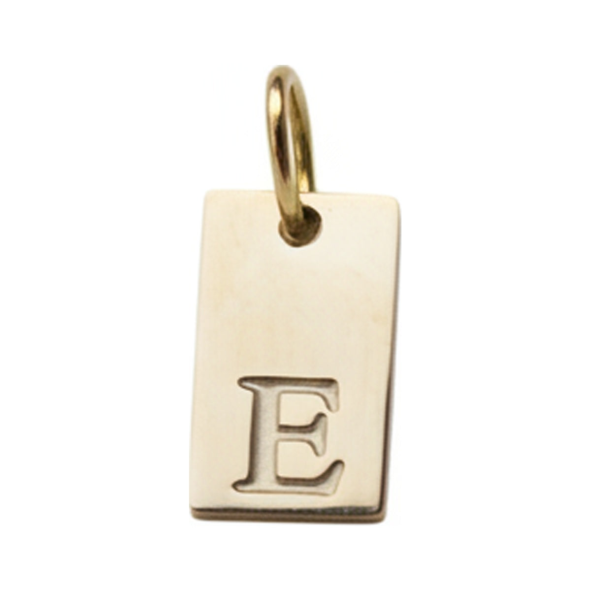 Square Initial Charm — Gold / E