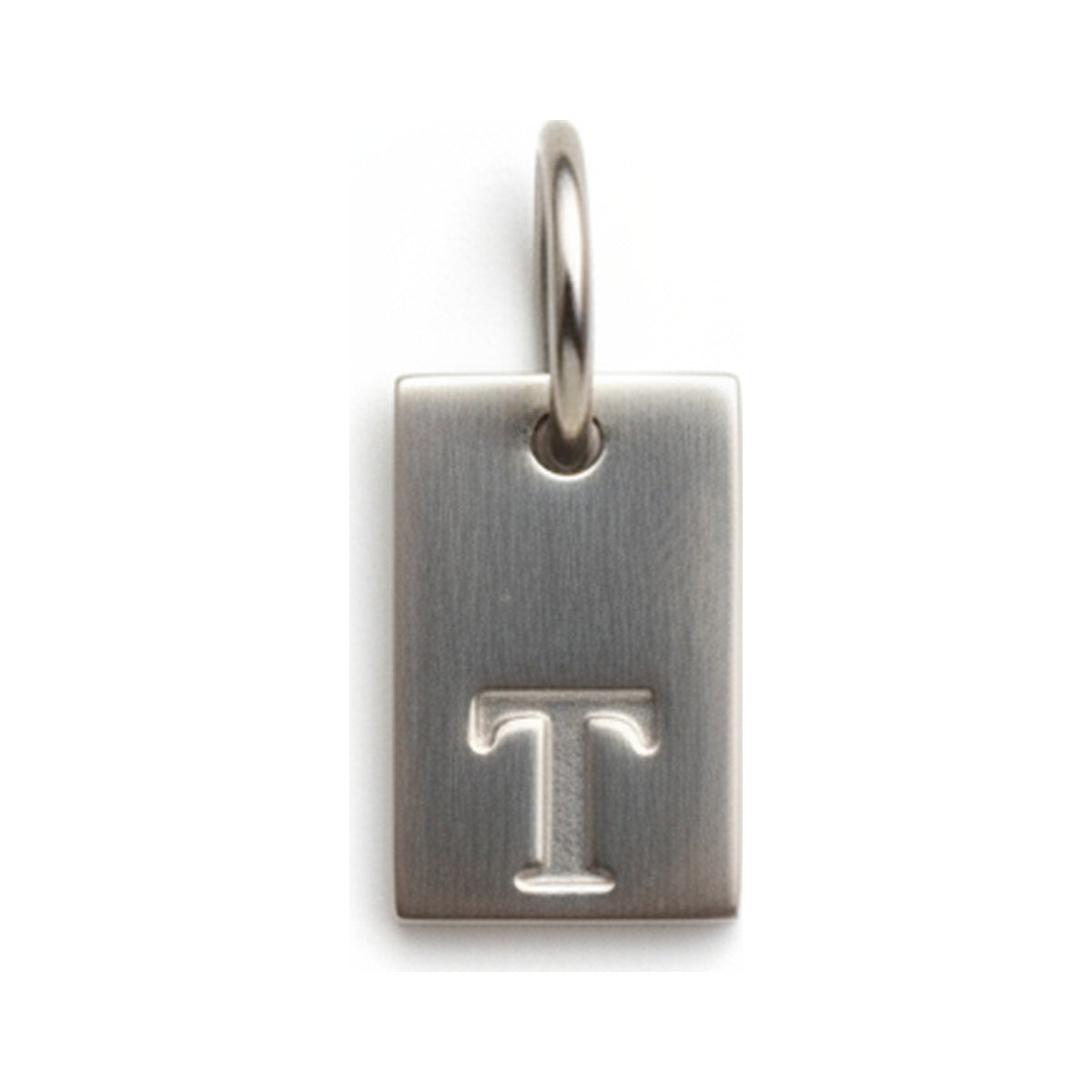 Square Initial Charm — Silver / T