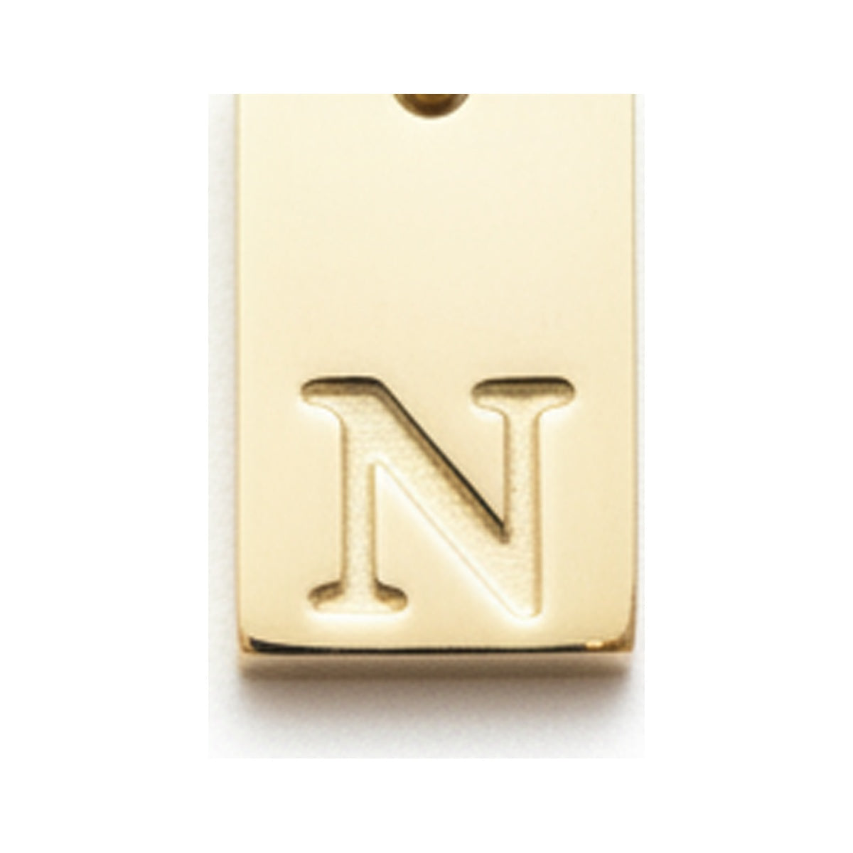 Square Initial Charm — Gold / N