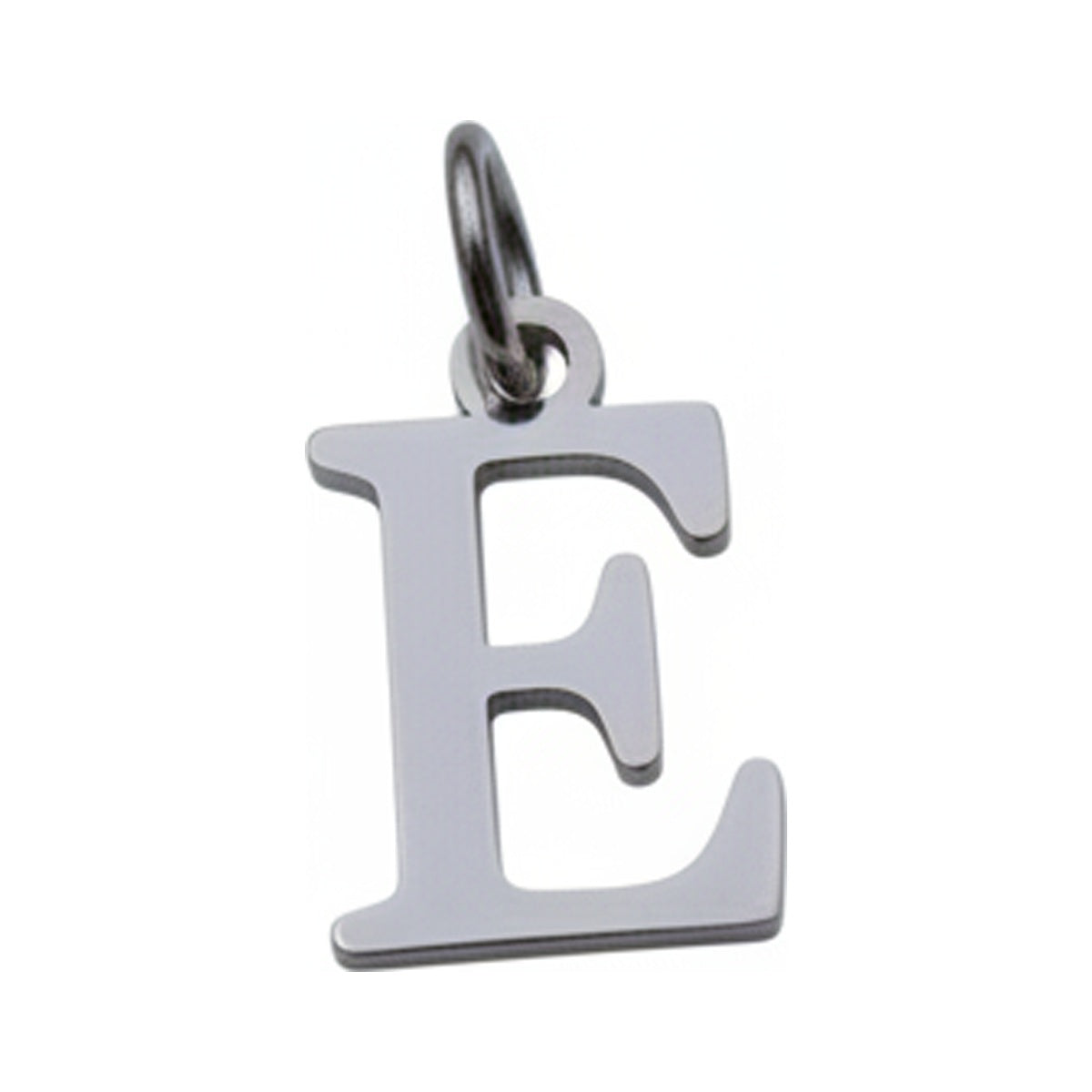 Classic Letter Charms — Silver / E