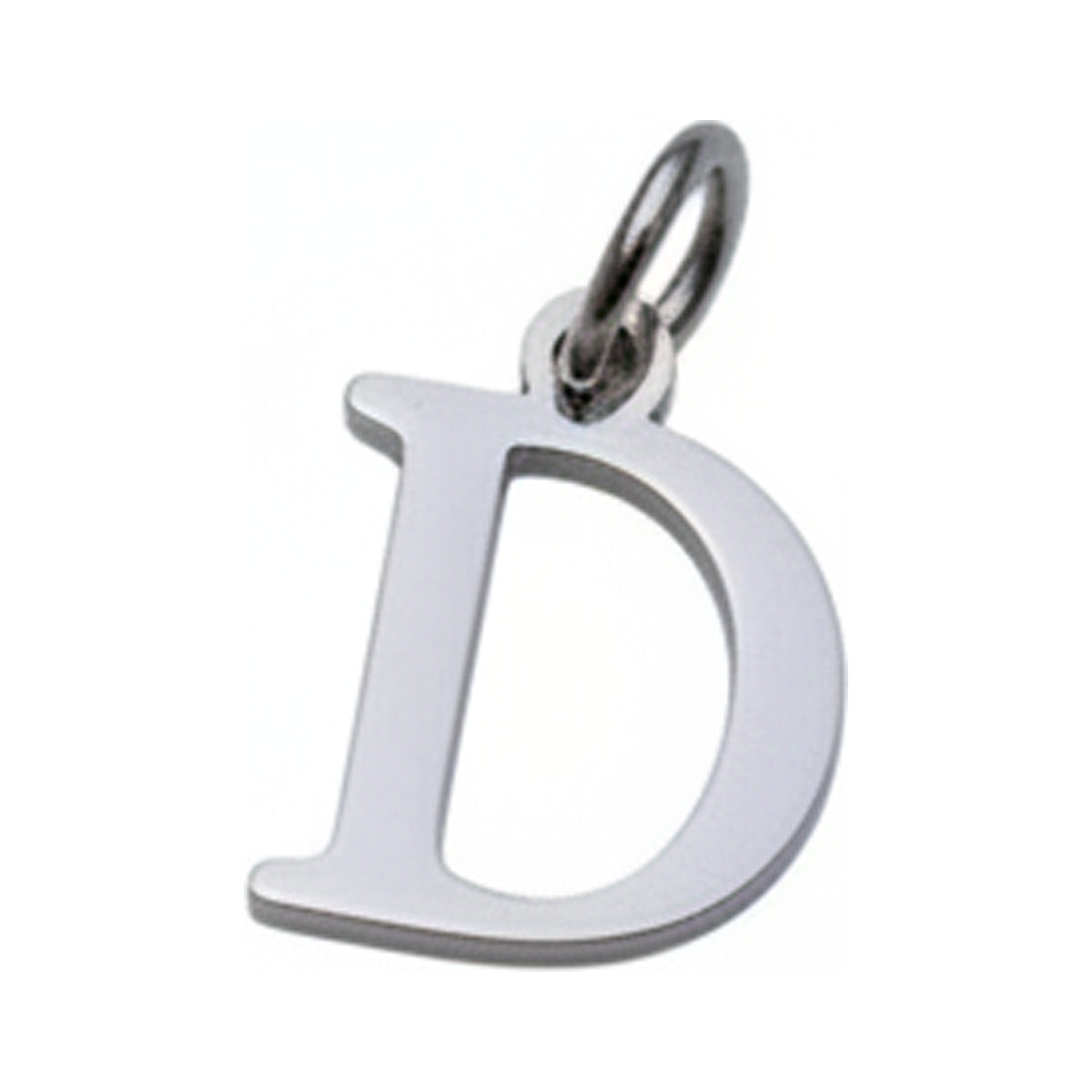 Classic Letter Charms — Silver / D