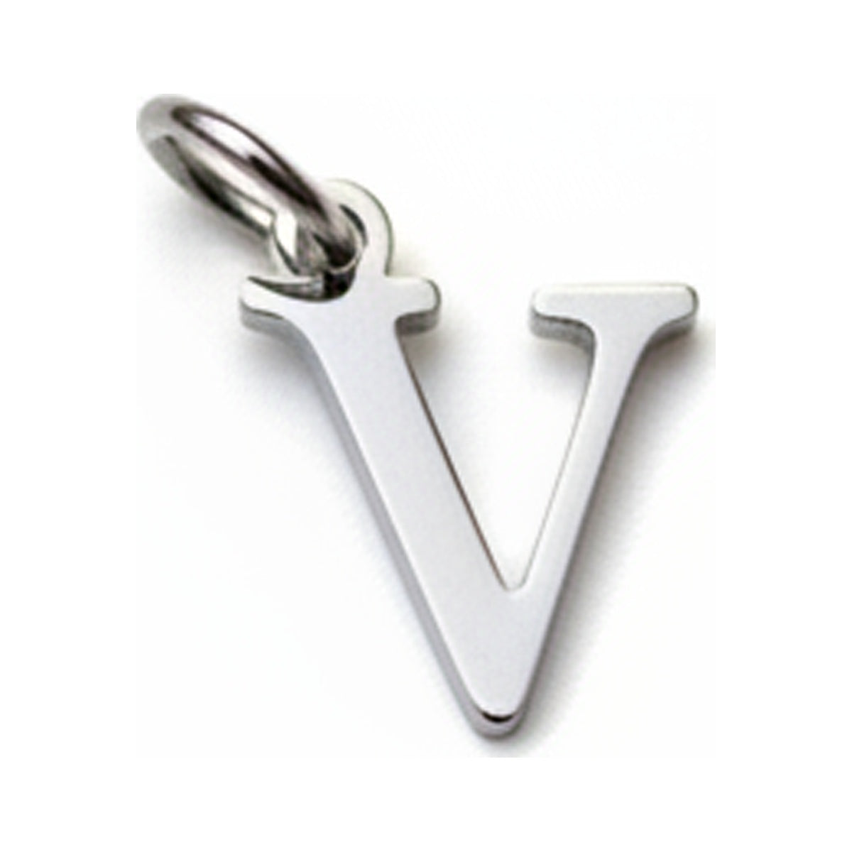 Classic Letter Charms — Silver / V