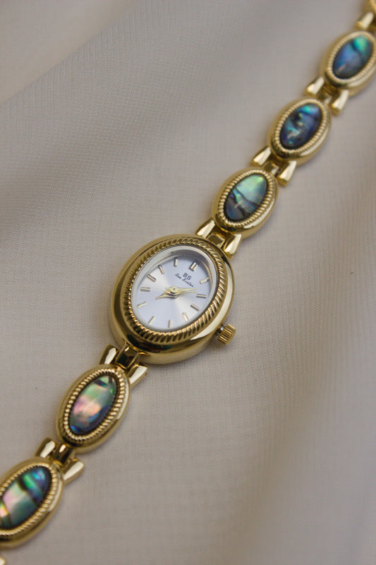 Gold Oval Abalone-Loop Watch (photo 1)