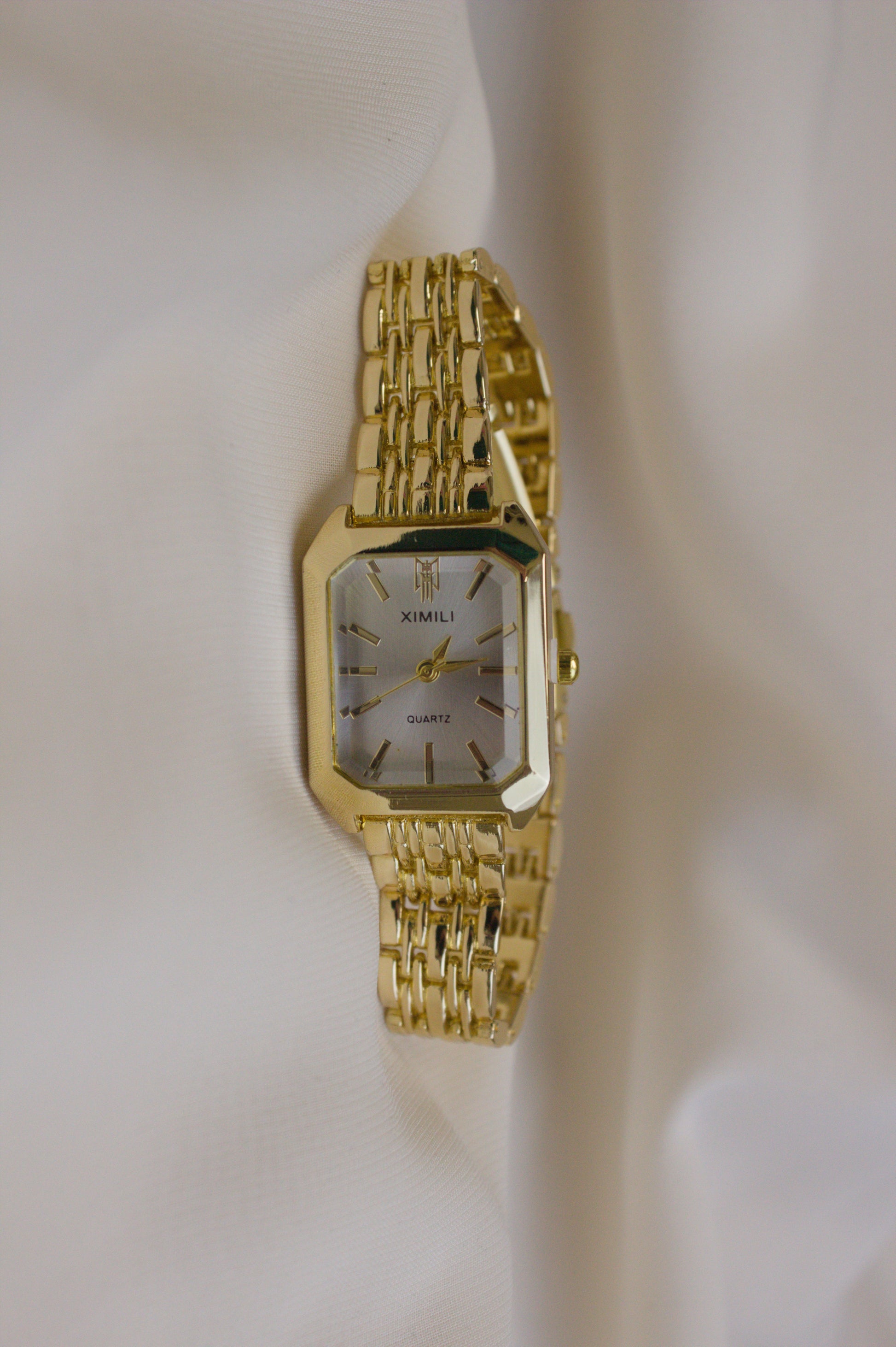 XIMILI Gold Rectangular Octagonal Watch (photo 4)