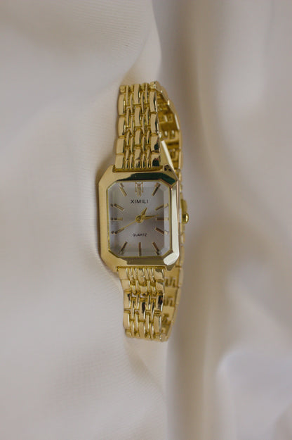 XIMILI Gold Rectangular Octagonal Watch (photo 4)