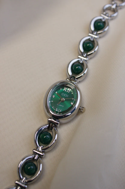 GEDI Gold Oval Garnet-Loop Watch (photo 9)