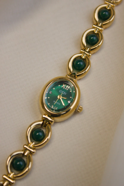 GEDI Gold Oval Emerald-Loop Watch (photo 3)