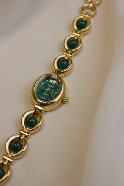 GEDI Gold Oval Emerald-Loop Watch (photo 5)