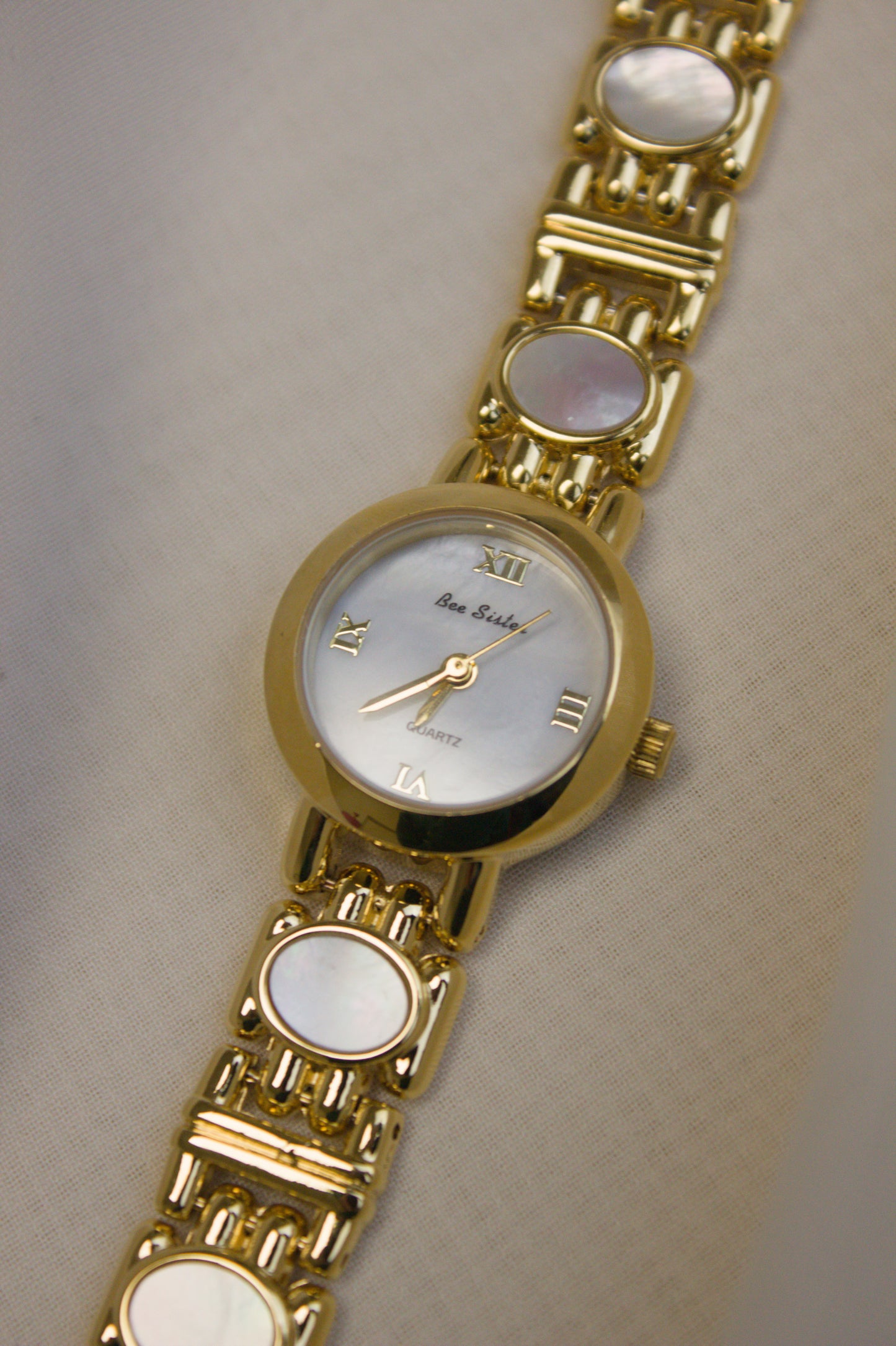Silver Oval Jade Bar-Link Watch (photo 9)