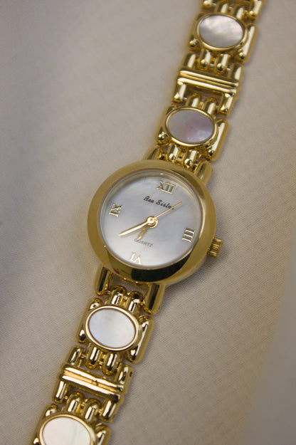 Silver Oval Jade Bar-Link Watch (photo 9)