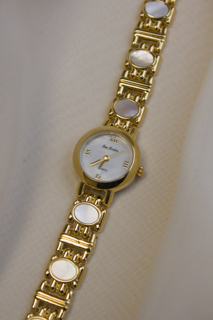 Silver Oval Jade Bar-Link Watch (photo 10)