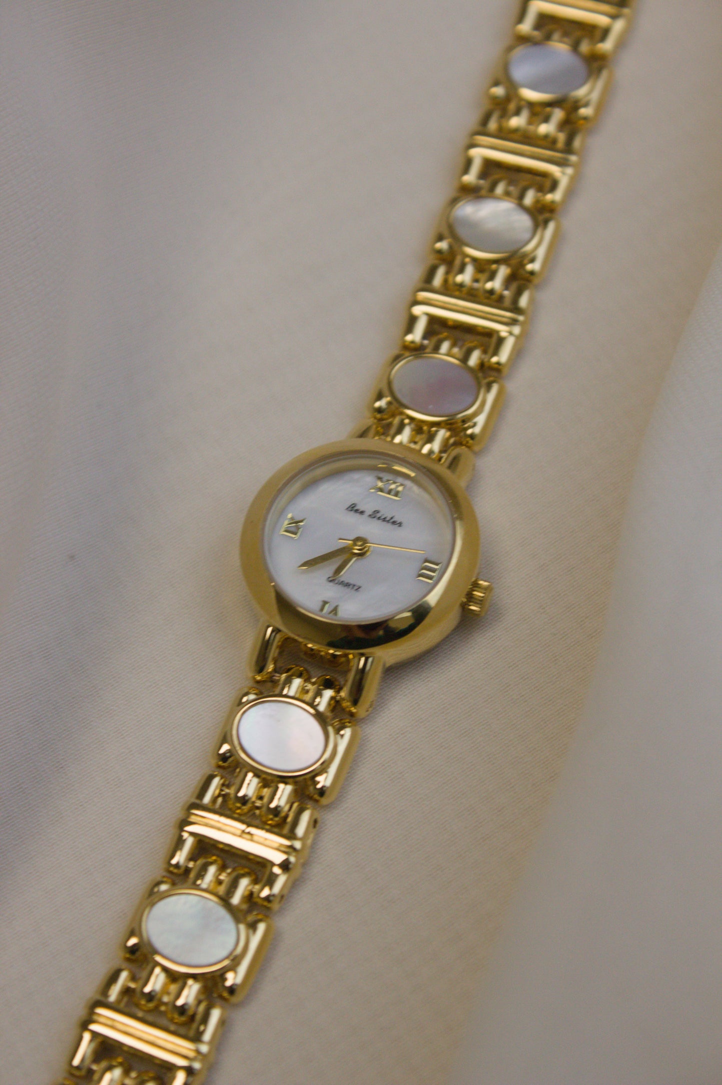 Silver Oval Jade Bar-Link Watch (photo 12)