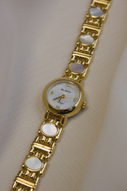Silver Oval Jade Bar-Link Watch (photo 12)