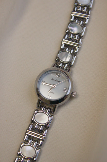 Gold Round Mother-of-Pearl Bar Watch (photo 13)