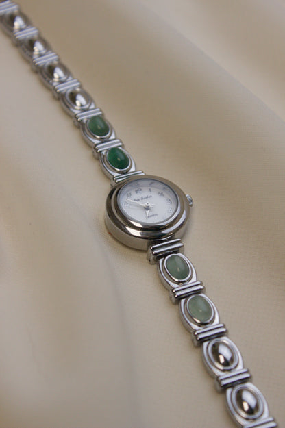 Gold Round Jade Bar Watch (photo 7)