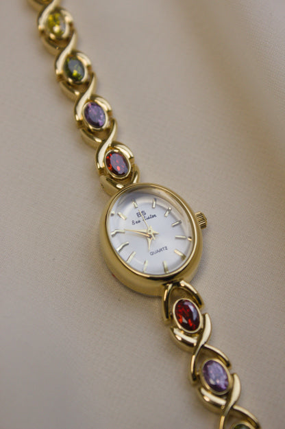 BS Gold Oval Rainbow Infinity-Link Watch (photo 3)