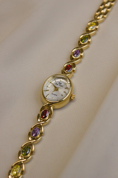 BS Gold Oval Rainbow Infinity-Link Watch (photo 6)