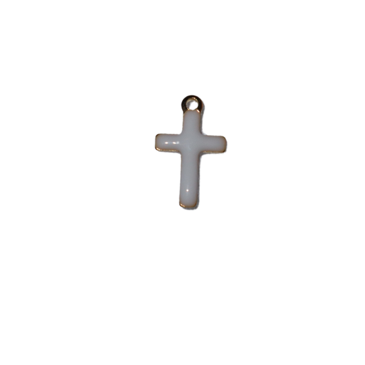 Small Enamel Cross Charm