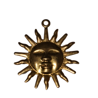 Sleeping Sun Gold Charm