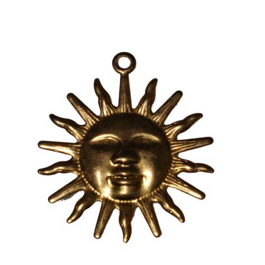 Sleeping Sun Gold Charm