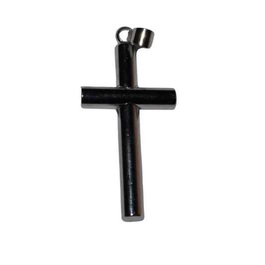 Steel Rod Cross Charm