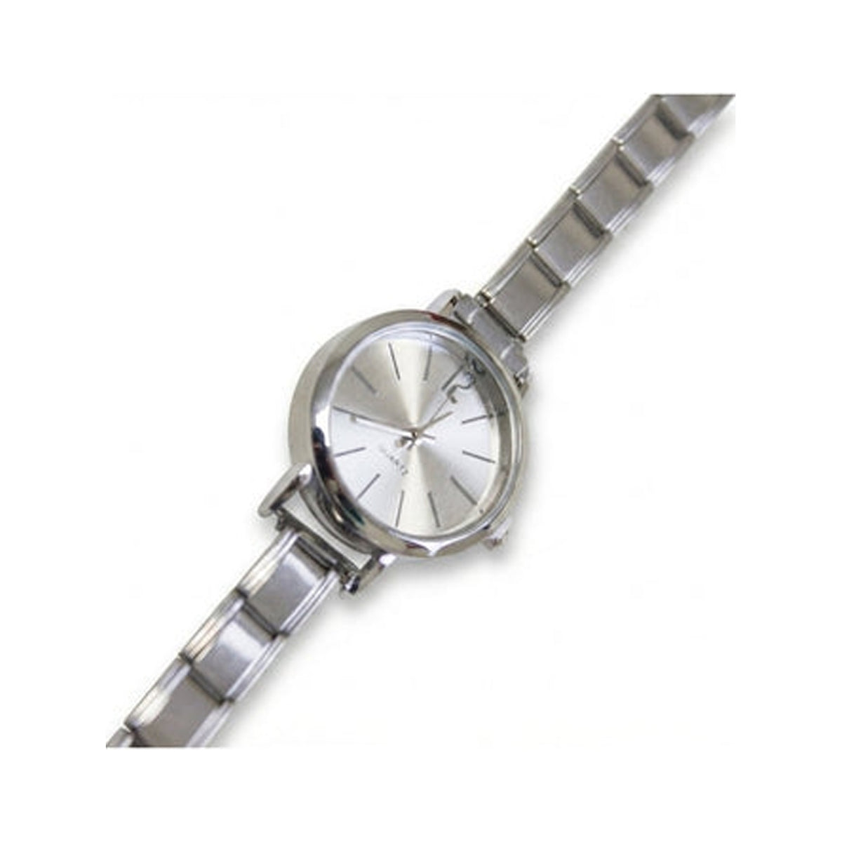 Silver Link Round Silver Dial Italian Watch
