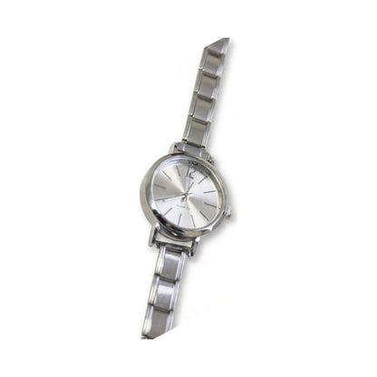 Silver Link Round Silver Dial Italian Watch