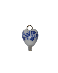 Ceramic Heart Floral Charm