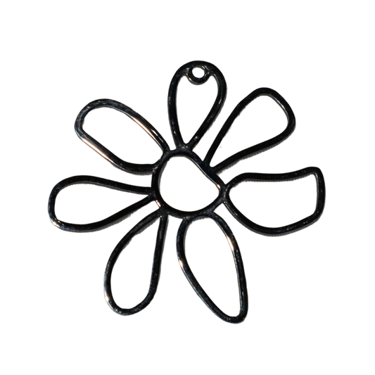 Abstract Daisy Outline Charm