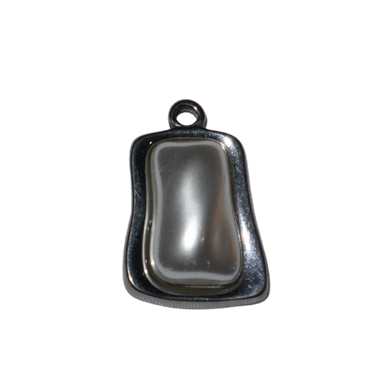 Rectangle Pearl Charm