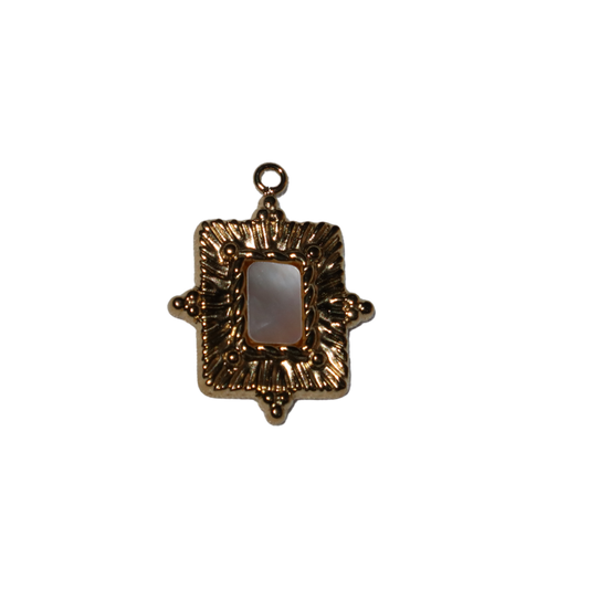 Square Star with Gem Charm