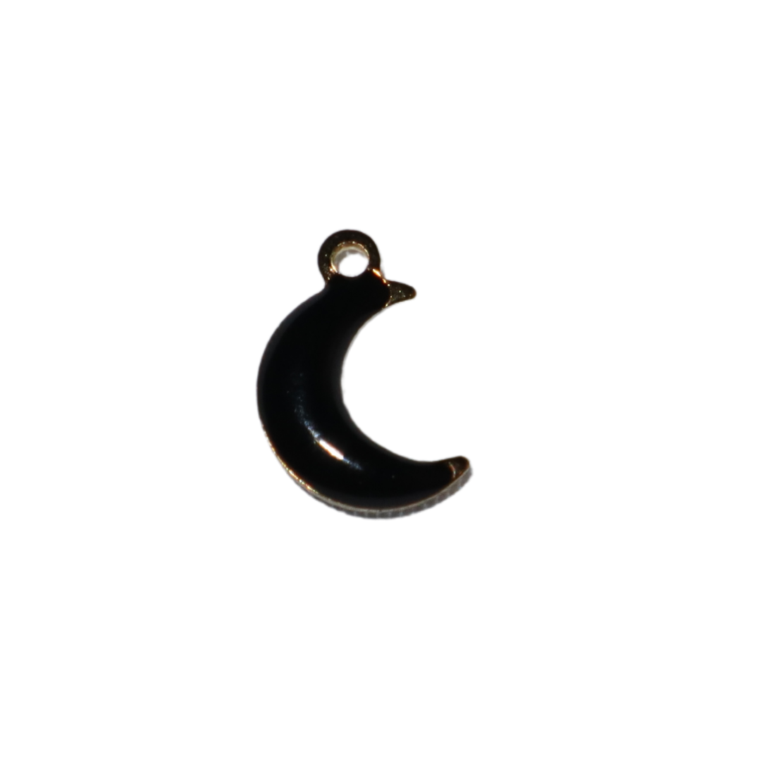 Enamel Small Moon Charm