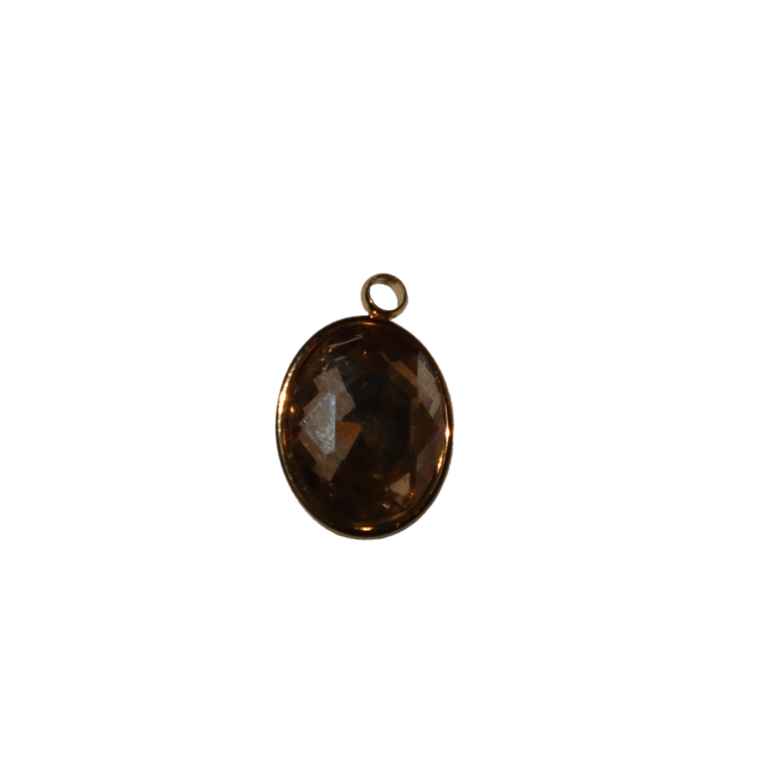 Oval Gem Charm