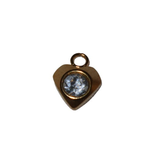 Mini Heart with Gem Charm