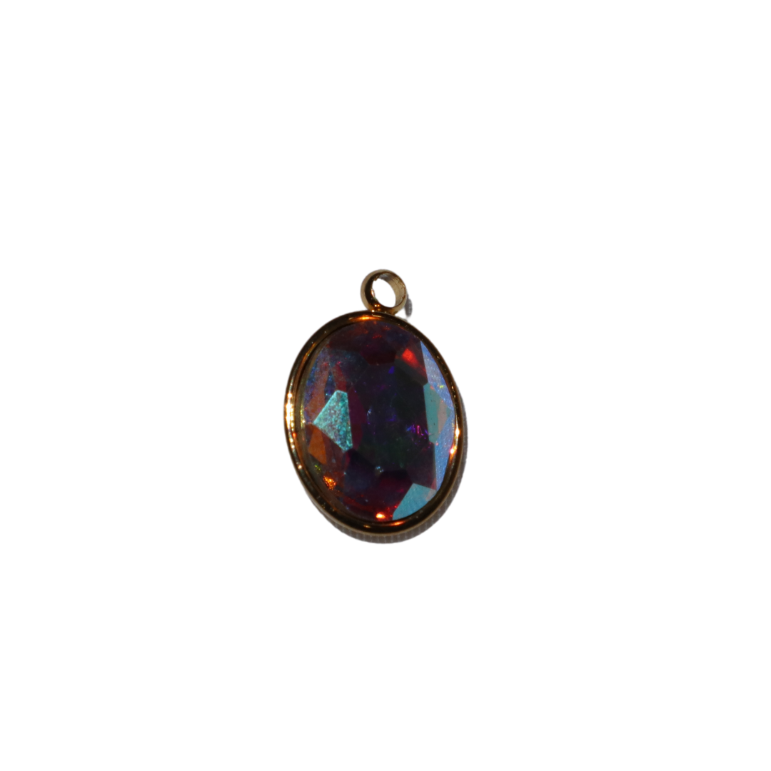Oval Gem Charm