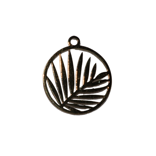 Circle Palm Leave Charm