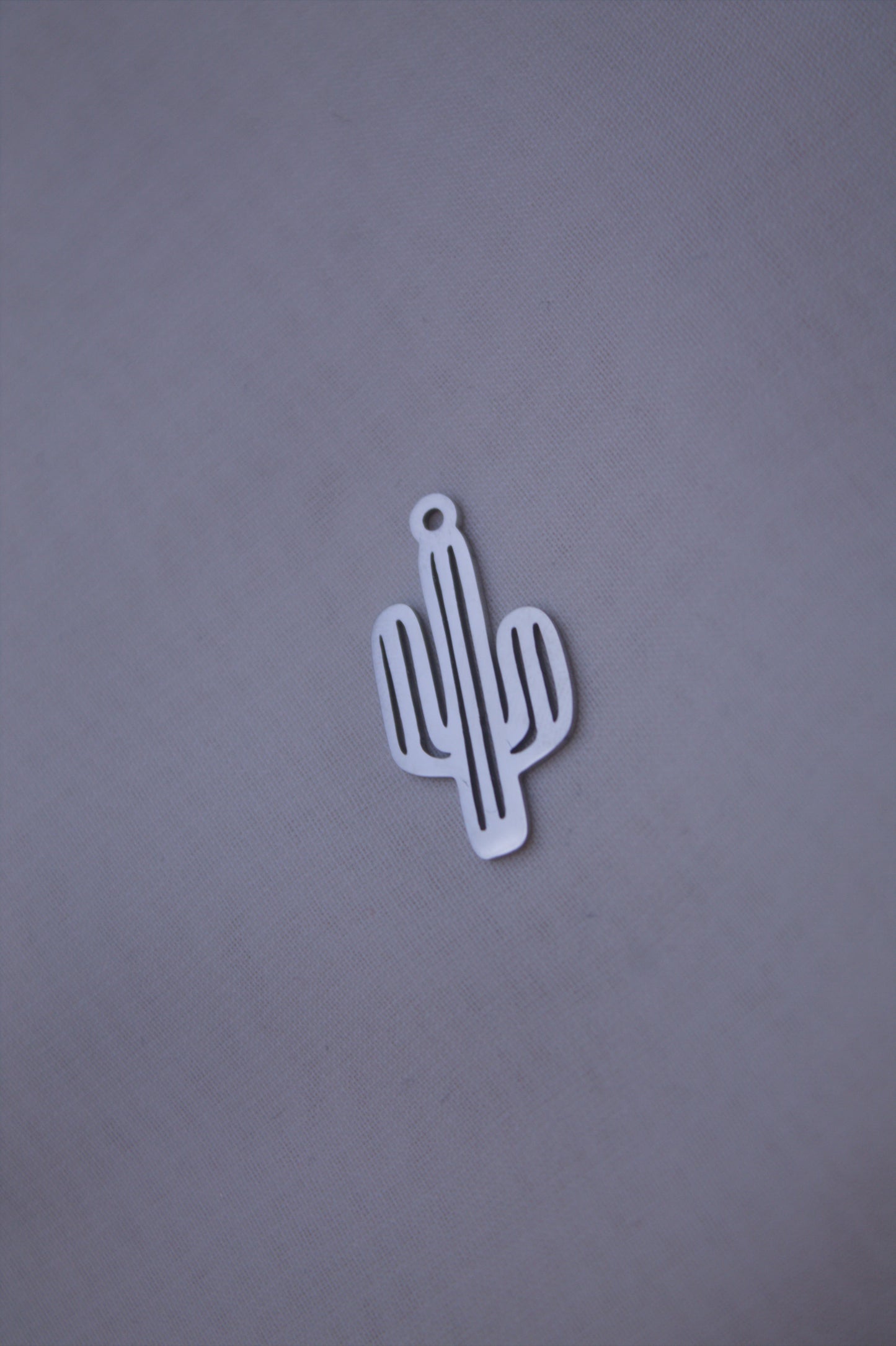 Classic Silver Cactus Charm