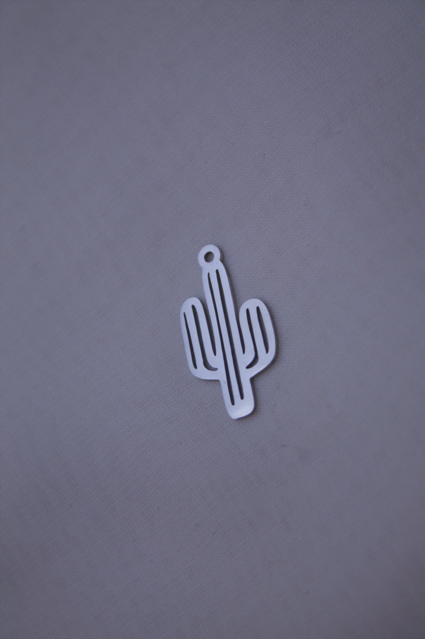 Classic Silver Cactus Charm