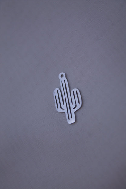Classic Silver Cactus Charm