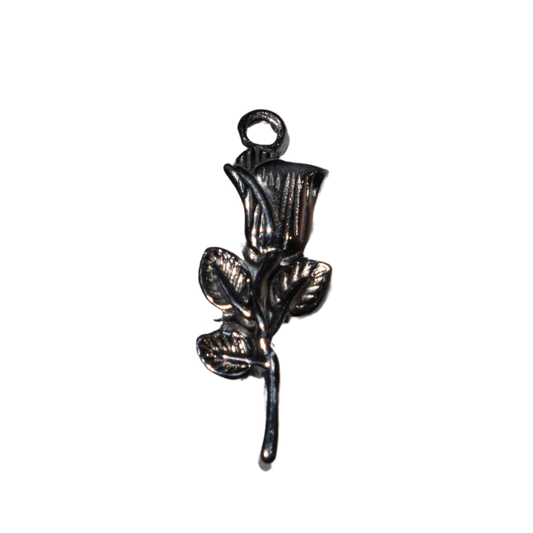 Rose on Stem Charm