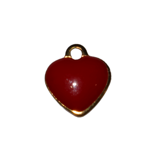Double Sized Heart Enamel Charm