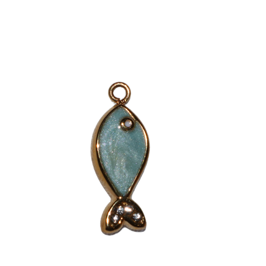 Enamel Blue Fish Charm