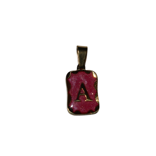 Pink Initial Charms