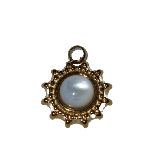 Moon Stone Star Charm