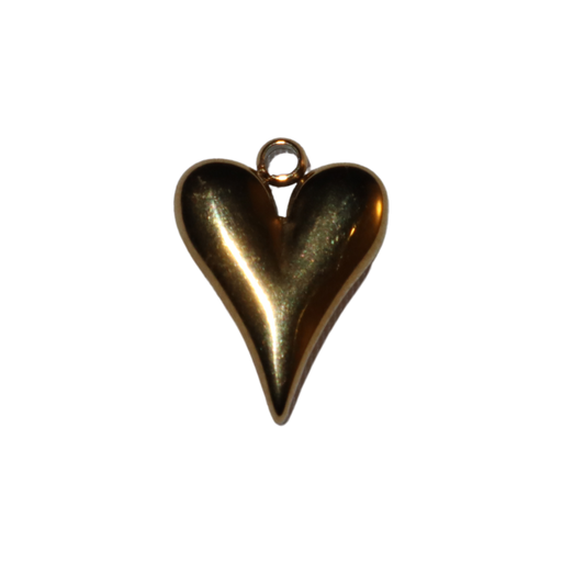Solid Metal Heart Charm