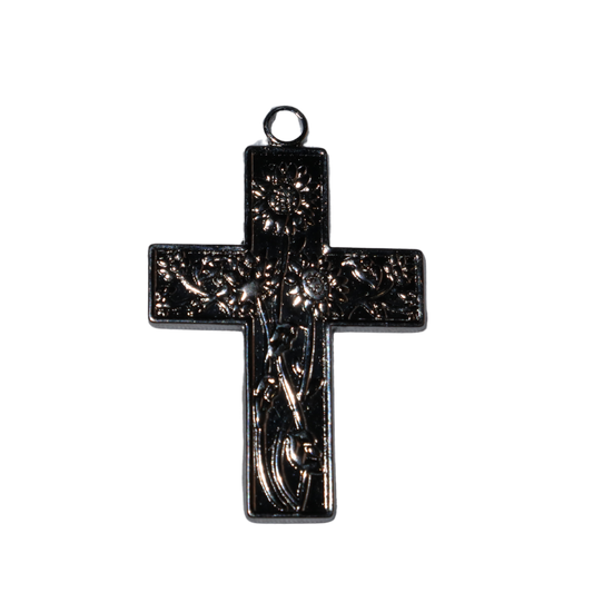 Floral Cross Charm