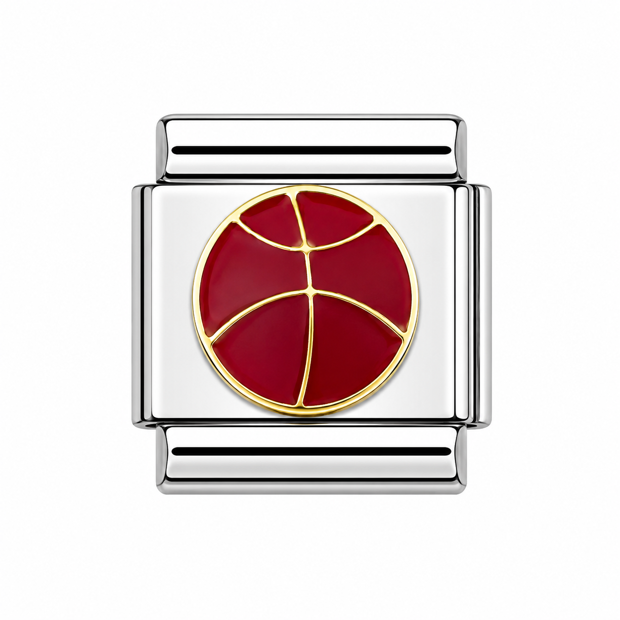 Basketball Italian Charm — Silver